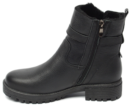 ЖЕНСКИЕ БОТИНКИ НАТУРАЛЬНАЯ КОЖА+ДУБЛЕНКА / НАТУРАЛЬНЫЙ МЕХ GUGU ГЕРМАНИЯ