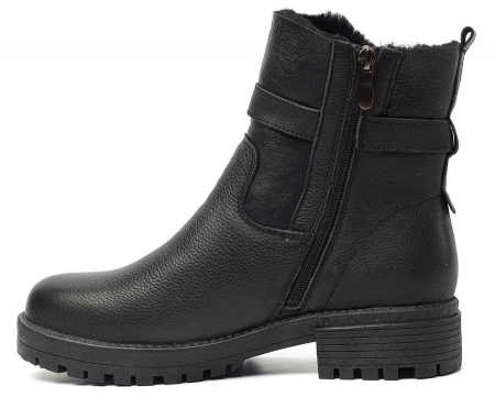 ЖЕНСКИЕ БОТИНКИ НАТУРАЛЬНАЯ КОЖА+ДУБЛЕНКА / НАТУРАЛЬНЫЙ МЕХ GUGU ГЕРМАНИЯ