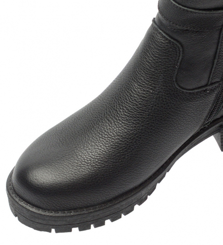 ЖЕНСКИЕ БОТИНКИ НАТУРАЛЬНАЯ КОЖА+ДУБЛЕНКА / НАТУРАЛЬНЫЙ МЕХ GUGU ГЕРМАНИЯ