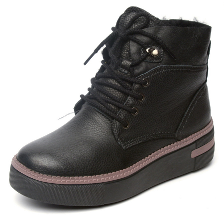 ЖЕНСКИЕ БОТИНКИ НАТУРАЛЬНАЯ КОЖА+ДУБЛЕНКА / НАТУРАЛЬНЫЙ МЕХ GUGU ГЕРМАНИЯ