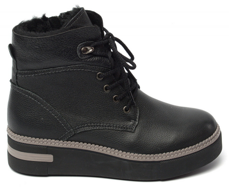 ЖЕНСКИЕ БОТИНКИ НАТУРАЛЬНАЯ КОЖА+ДУБЛЕНКА / НАТУРАЛЬНЫЙ МЕХ GUGU ГЕРМАНИЯ