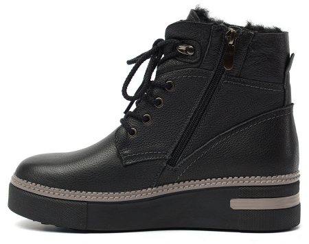 ЖЕНСКИЕ БОТИНКИ НАТУРАЛЬНАЯ КОЖА+ДУБЛЕНКА / НАТУРАЛЬНЫЙ МЕХ GUGU ГЕРМАНИЯ