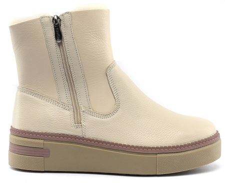 ЖЕНСКИЕ БОТИНКИ НАТУРАЛЬНАЯ КОЖА+ДУБЛЕНКА / НАТУРАЛЬНЫЙ МЕХ GUGU ГЕРМАНИЯ