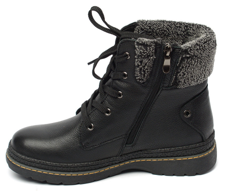 ЖЕНСКИЕ БОТИНКИ НАТУРАЛЬНАЯ КОЖА / НАТУРАЛЬНЫЙ МЕХ GUGU ГЕРМАНИЯ