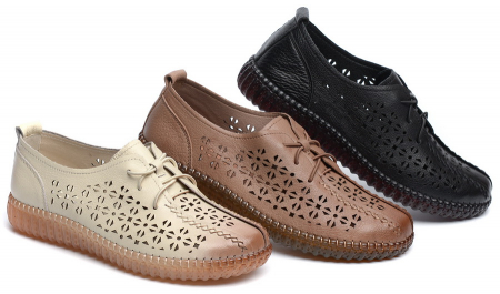 ЖЕНСКИЕ ТУФЛИ НАТУРАЛЬНАЯ КОЖА BINIFOOT/BNF ТАЙВАНЬ