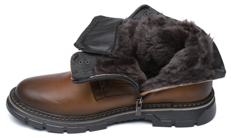 МУЖСКИЕ БОТИНКИ НАТУРАЛЬНАЯ КОЖА / НАТУРАЛЬНЫЙ МЕХ CORVETTO