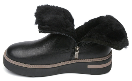 ЖЕНСКИЕ БОТИНКИ НАТУРАЛЬНАЯ КОЖА+ДУБЛЕНКА / НАТУРАЛЬНЫЙ МЕХ GUGU ГЕРМАНИЯ