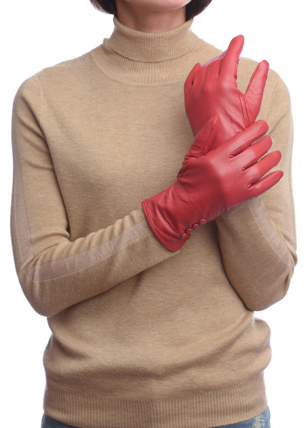 ЖЕНСКИЕ ПЕРЧАТКИ ОВЕЧЬЯ КОЖА / ШЕРСТЬ