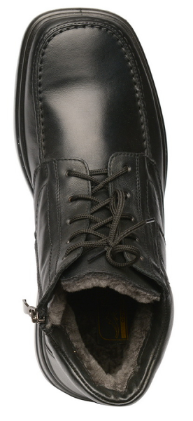 МУЖСКИЕ БОТИНКИ НАТУРАЛЬНАЯ КОЖА/ НАТУРАЛЬНЫЙ МЕХ РОСВЕСТ РОССИЯ