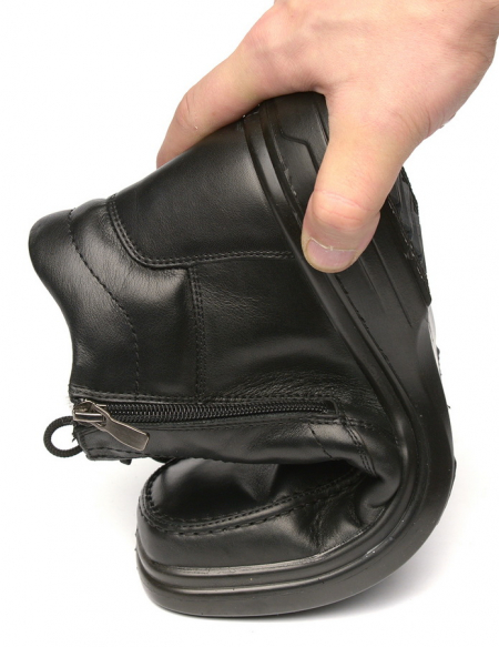 МУЖСКИЕ БОТИНКИ НАТУРАЛЬНАЯ КОЖА/ НАТУРАЛЬНЫЙ МЕХ РОСВЕСТ РОССИЯ