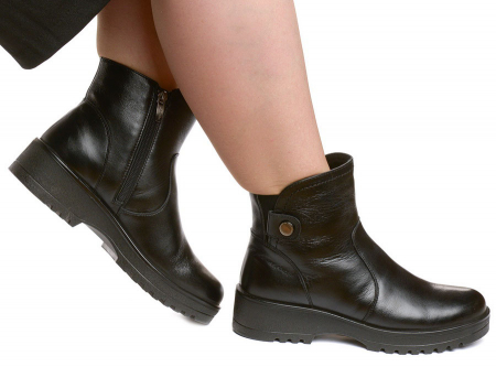 ЖЕНСКИЕ БОТИНКИ НАТУРАЛЬНАЯ КОЖА / ШЕРСТЬ МАРКО БЕЛАРУСЬ