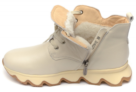 ЖЕНСКИЕ БОТИНКИ НАТУРАЛЬНАЯ КОЖА НАТУРАЛЬНЫЙ МЕХ GUGU ГЕРМАНИЯ