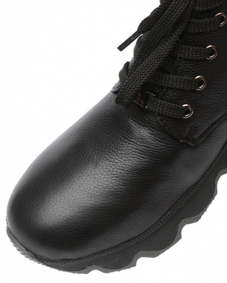 ЖЕНСКИЕ БОТИНКИ НАТУРАЛЬНАЯ КОЖА НАТУРАЛЬНЫЙ МЕХ GUGU ГЕРМАНИЯ