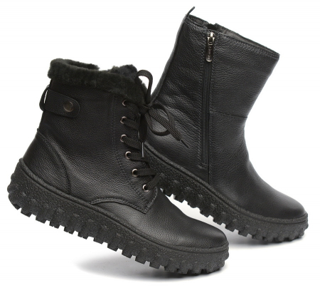 ЖЕНСКИЕ БОТИНКИ НАТУРАЛЬНАЯ КОЖА НАТУРАЛЬНЫЙ МЕХ GUGU ГЕРМАНИЯ