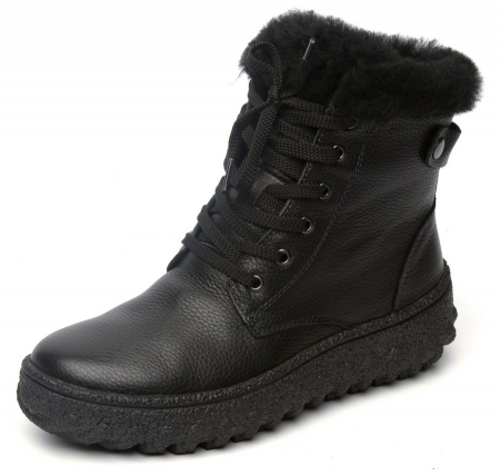 ЖЕНСКИЕ БОТИНКИ НАТУРАЛЬНАЯ КОЖА НАТУРАЛЬНЫЙ МЕХ GUGU ГЕРМАНИЯ