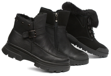 ЖЕНСКИЕ БОТИНКИ НАТУРАЛЬНАЯ КОЖА НАТУРАЛЬНЫЙ МЕХ GUGU ГЕРМАНИЯ