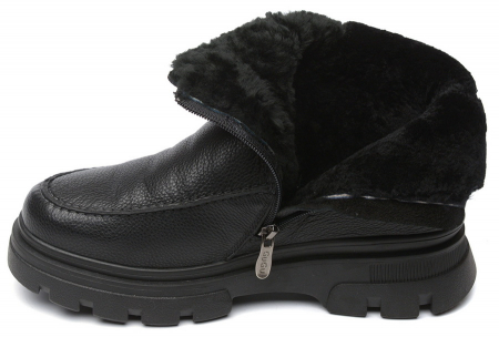 ЖЕНСКИЕ БОТИНКИ НАТУРАЛЬНАЯ КОЖА НАТУРАЛЬНЫЙ МЕХ GUGU ГЕРМАНИЯ