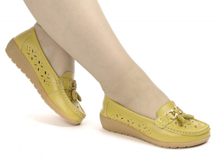 ЖЕНСКИЕ МОКАСИНЫ НАТУРАЛЬНАЯ КОЖА BINIFOOT/BNF ТАЙВАНЬ