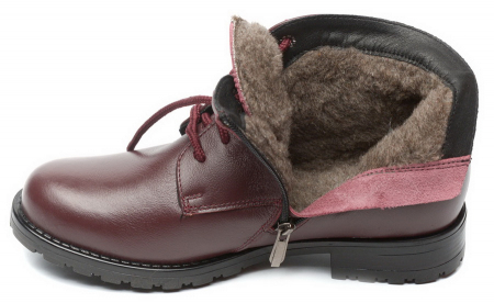 ЖЕНСКИЕ БОТИНКИ НАТУРАЛЬНАЯ КОЖА /ШЕРСТЬ РОССИЯ