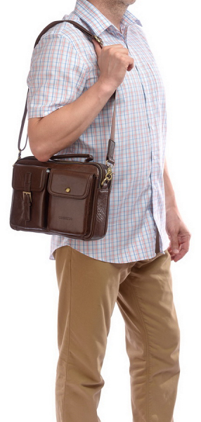 МУЖСКАЯ СУМКА НАТУРАЛЬНАЯ КОЖА CORVETTO