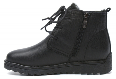 ЖЕНСКИЕ БОТИНКИ НАТУРАЛЬНАЯ КОЖА НАТУРАЛЬНЫЙ МЕХ GUGU ГЕРМАНИЯ