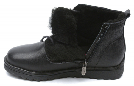 ЖЕНСКИЕ БОТИНКИ НАТУРАЛЬНАЯ КОЖА НАТУРАЛЬНЫЙ МЕХ GUGU ГЕРМАНИЯ