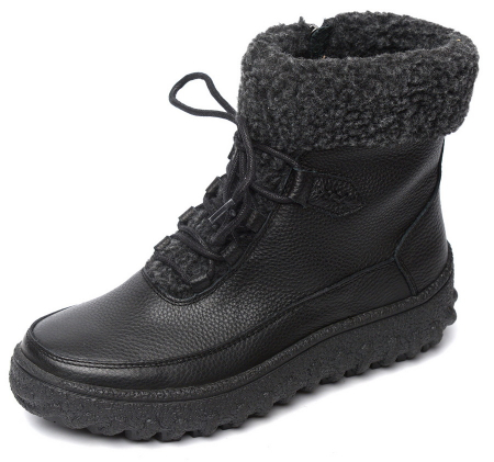 ЖЕНСКИЕ БОТИНКИ НАТУРАЛЬНАЯ КОЖА НАТУРАЛЬНЫЙ МЕХ GUGU ГЕРМАНИЯ