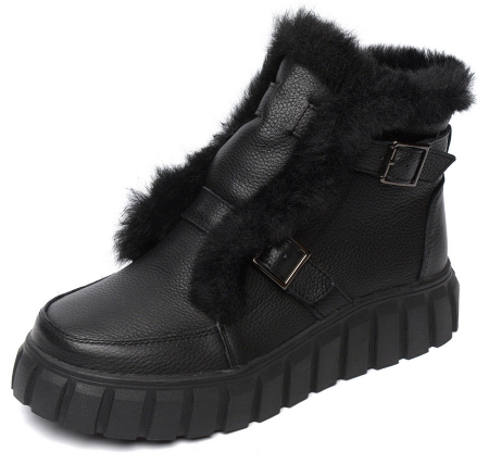 ЖЕНСКИЕ БОТИНКИ НАТУРАЛЬНАЯ КОЖА/ НАТУРАЛЬНЫЙ МЕХ GUGU ГЕРМАНИЯ