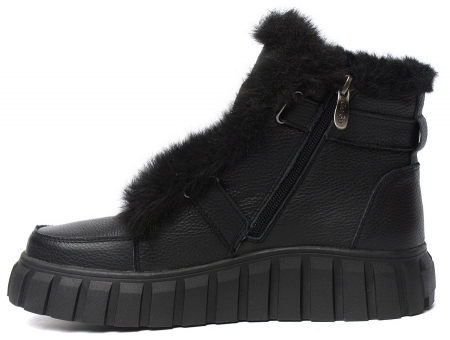 ЖЕНСКИЕ БОТИНКИ НАТУРАЛЬНАЯ КОЖА/ НАТУРАЛЬНЫЙ МЕХ GUGU ГЕРМАНИЯ