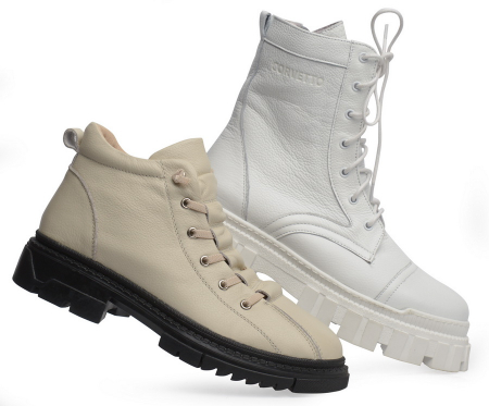 ЖЕНСКИЕ БОТИНКИ НАТУРАЛЬНАЯ КОЖА/ НАТУРАЛЬНЫЙ МЕХ GUGU ГЕРМАНИЯ