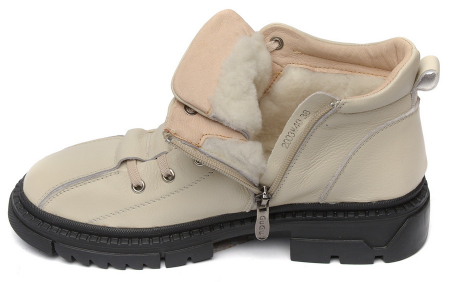 ЖЕНСКИЕ БОТИНКИ НАТУРАЛЬНАЯ КОЖА/ НАТУРАЛЬНЫЙ МЕХ GUGU ГЕРМАНИЯ