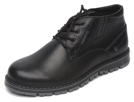 МУЖСКИЕ БОТИНКИ НАТУРАЛЬНАЯ КОЖА / ШЕРСТЬ CORVETTO