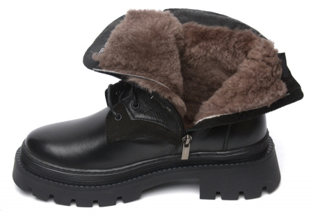 ЖЕНСКИЕ БОТИНКИ НАТУРАЛЬНАЯ КОЖА / НАТУРАЛЬНЫЙ МЕХ CORVETTO ИТАЛИЯ