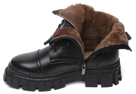 ЖЕНСКИЕ БОТИНКИ НАТУРАЛЬНАЯ КОЖА / НАТУРАЛЬНЫЙ МЕХ CORVETTO ИТАЛИЯ