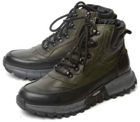 МУЖСКИЕ БОТИНКИ НАТУРАЛЬНАЯ КОЖА / ШЕРСТЬ CORVETTO