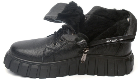 ЖЕНСКИЕ БОТИНКИ НАТУРАЛЬНАЯ КОЖА /НАТУРАЛЬНЫЙ МЕХ GUGU ГЕРМАНИЯ