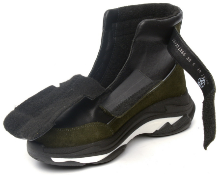 ЖЕНСКИЕ БОТИНКИ ПОЛУСПОРТИВНЫЕ НАТУРАЛЬНАЯ КОЖА + ВЕЛЮР / БАЙКА МАРКО БЕЛАРУСЬ