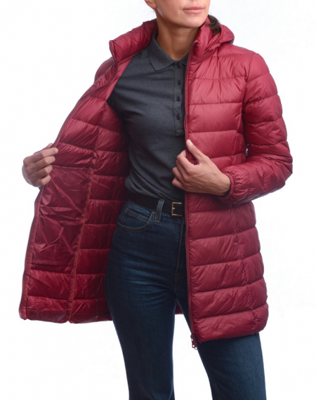 ЖЕНСКАЯ УЛЬТРАЛЁГКАЯ ПУХОВАЯ КУРТКА ДЛИННАЯ  L(42)-7XL(56) BINIFOOT/BNF