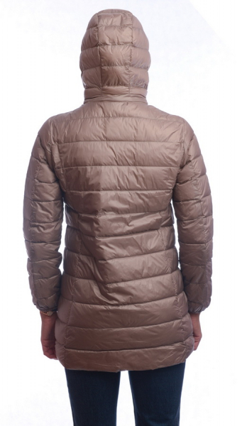 ЖЕНСКАЯ УЛЬТРАЛЁГКАЯ ПУХОВАЯ КУРТКА ДЛИННАЯ  L(42)-7XL(56) BINIFOOT/BNF