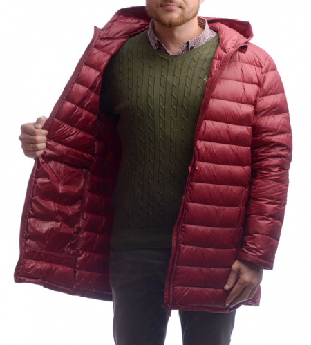 УЛЬТРАЛЕГКАЯ ПУХОВАЯ КУРТКА УДЛИНЕННАЯ L(46)-8XL(62)