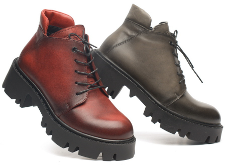 ЖЕНСКИЕ БОТИНКИ НАТУРАЛЬНАЯ КОЖА / БАЙКА CORVETTO ИТАЛИЯ