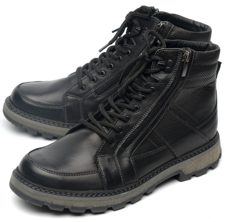 МУЖСКИЕ БОТИНКИ НАТУРАЛЬНАЯ КОЖА / НАТУРАЛЬНЫЙ МЕХ CORVETTO