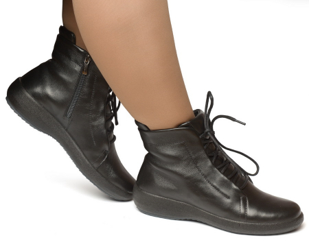 ЖЕНСКИЕ БОТИНКИ НАТУРАЛЬНАЯ КОЖА / ШЕРСТЬ РОСВЕСТ РОССИЯ