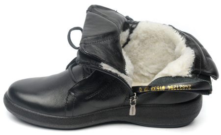 ЖЕНСКИЕ БОТИНКИ НАТУРАЛЬНАЯ КОЖА / ШЕРСТЬ РОСВЕСТ РОССИЯ