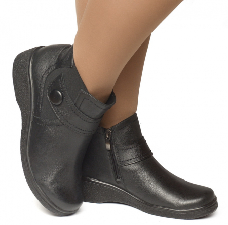 ЖЕНСКИЕ БОТИНКИ НАТУРАЛЬНАЯ КОЖА / БАЙКА РОСВЕСТ РОССИЯ