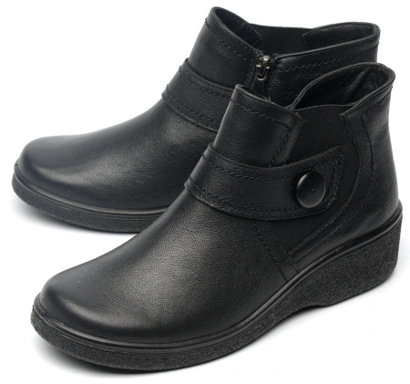 ЖЕНСКИЕ БОТИНКИ НАТУРАЛЬНАЯ КОЖА / БАЙКА РОСВЕСТ РОССИЯ