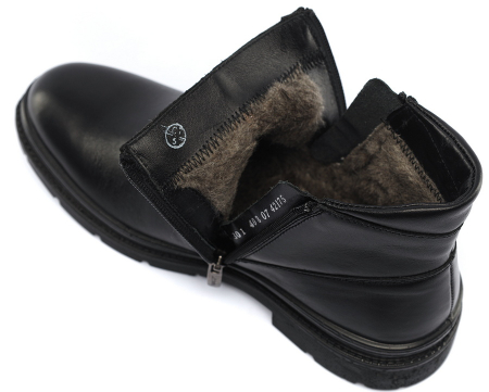 МУЖСКИЕ БОТИНКИ НАТУРАЛЬНАЯ КОЖА / ШЕРСТЬ МАРКО БЕЛАРУСЬ