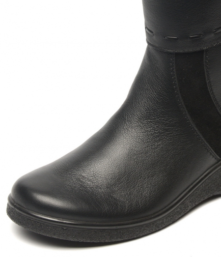 ЖЕНСКИЕ ПОЛУСАПОГИ НАТУРАЛЬНАЯ КОЖА / ШЕРСТЬ РОСВЕСТ РОССИЯ