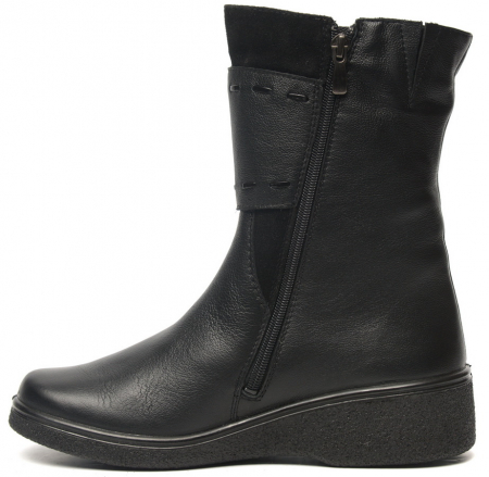 ЖЕНСКИЕ ПОЛУСАПОГИ НАТУРАЛЬНАЯ КОЖА / ШЕРСТЬ РОСВЕСТ РОССИЯ