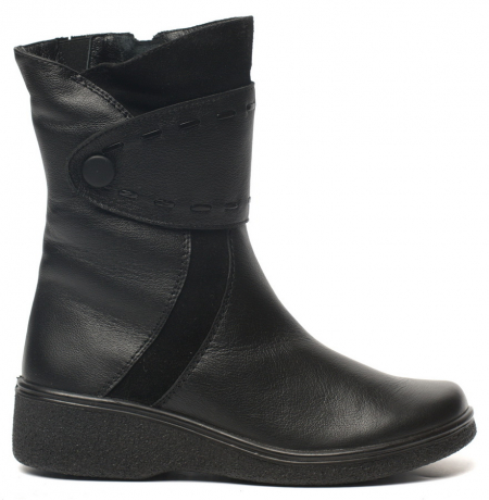 ЖЕНСКИЕ ПОЛУСАПОГИ НАТУРАЛЬНАЯ КОЖА / ШЕРСТЬ РОСВЕСТ РОССИЯ